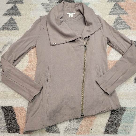 Helmut Lang Villous Asymmetric Knit Moto Jacket Size P - Picture 1 of 9